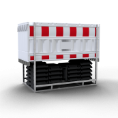 SET | with 20 panel fences | and 21 base plates | on multi-pallet | without lamp adapter | with red/white foil, type RA1/A | type of barrier NOX LIGHT white